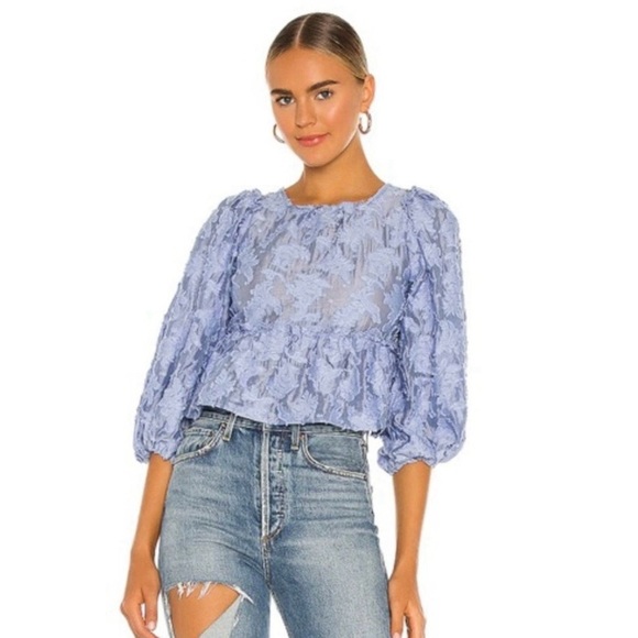BRAND NEW / FREE PEOPLE - Bluemoon Callie Crew Neck 3/4 Sleeve Blouse (Size S) - Picture 10 of 11